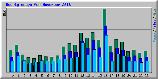 Hourly usage for November 2018