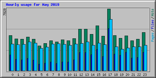 Hourly usage for May 2019