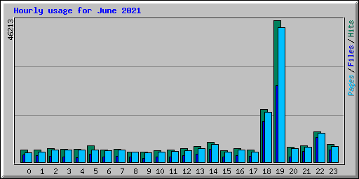 Hourly usage for June 2021