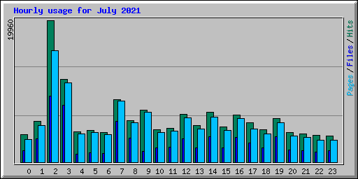 Hourly usage for July 2021