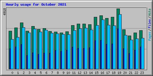 Hourly usage for October 2021