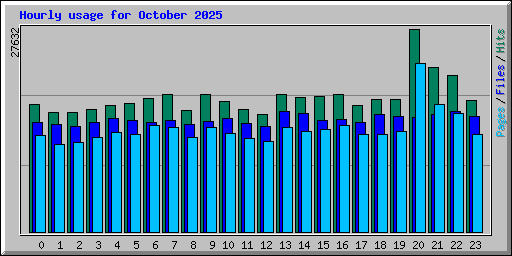 Hourly usage for October 2025