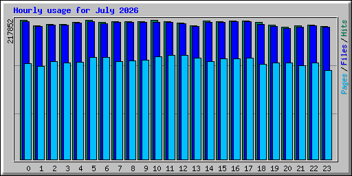 Hourly usage for July 2026